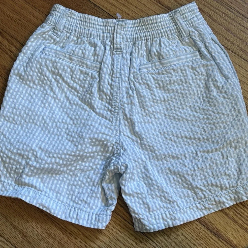 Vintage Gymboree Boys‎ Shorts 100% Cotton Seersucker Blue Stripe 2T New